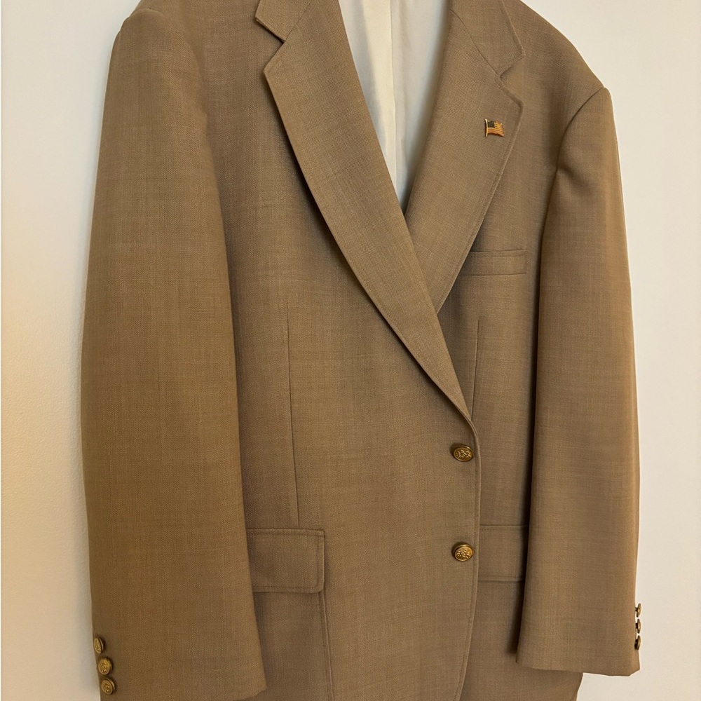 Stafford Tan Sport Coat with Notched Lapels